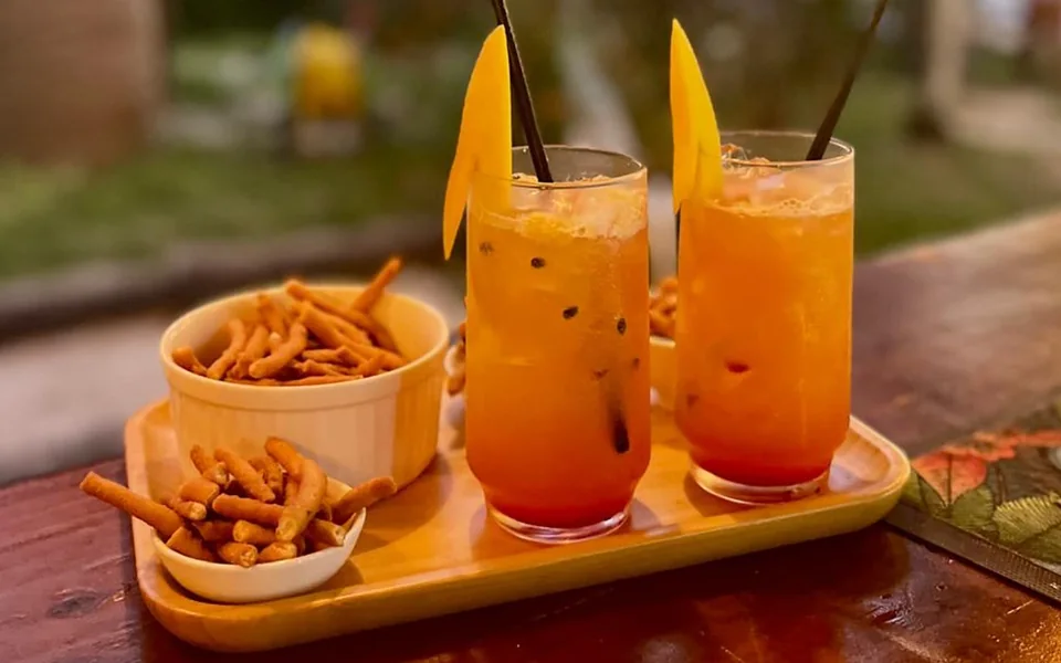Tropical cocktails at Banana Sea Club